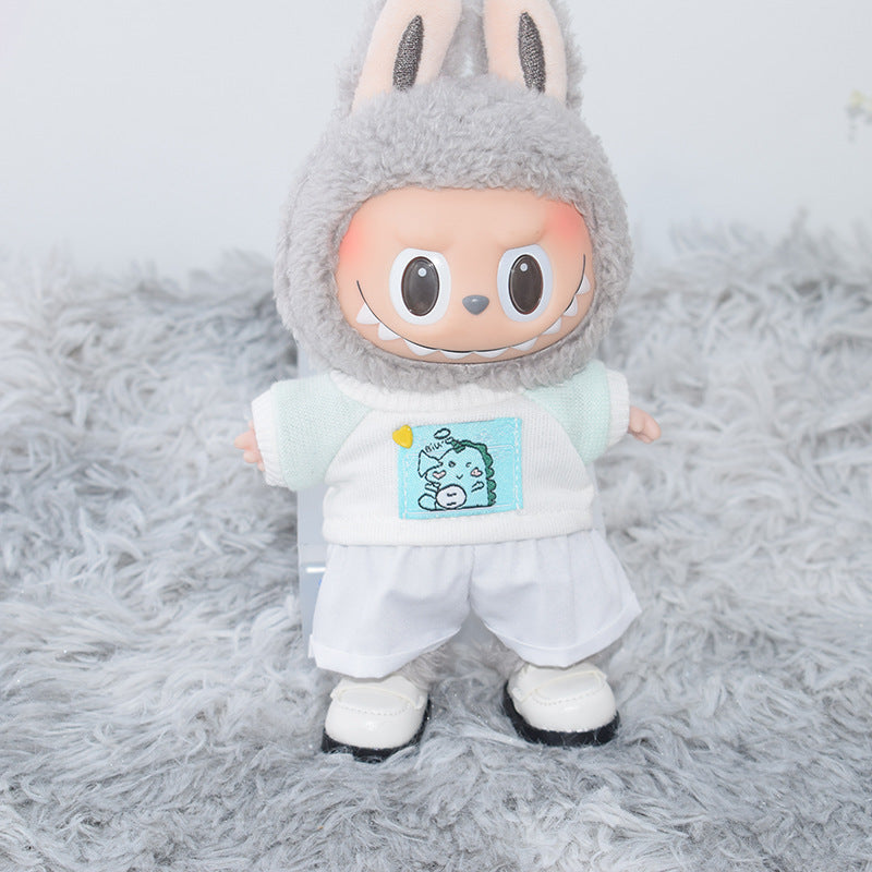 (only-clothes) Labubu Doll Shoes Collection 17CM Keychain Blind Box Labubu Replacement Shoes Doll Dress-Up Toy Shoes