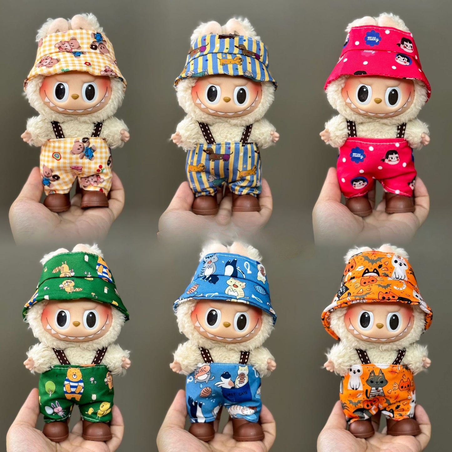 (only-clothes) Suitable for Labubu Doll Clothes 123 Generation Labubu Clothes 17cm Pendant Plush Doll Outfit Dress