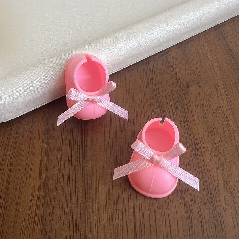 (only-clothes)[Only Boots] Labubu Vinyl Doll Accessories Labubu Dress-Up Party Bow Shoes