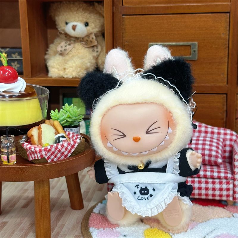 (only-clothes) Labubu Doll Clothes Labubu Dress First and Second Generation Accessories Vinyl Doll 10cm Cotton Doll Clothes Wearable