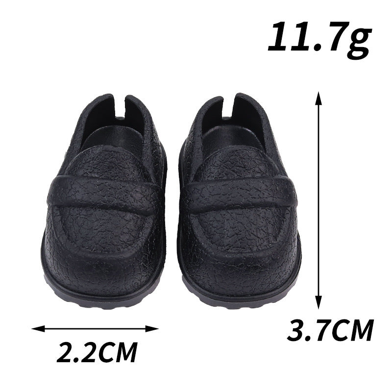 Shoes Suitable for Labubu Shoes 1/6 BJD 10/ 15cm Cotton Doll Leather Texture Shoes Toy