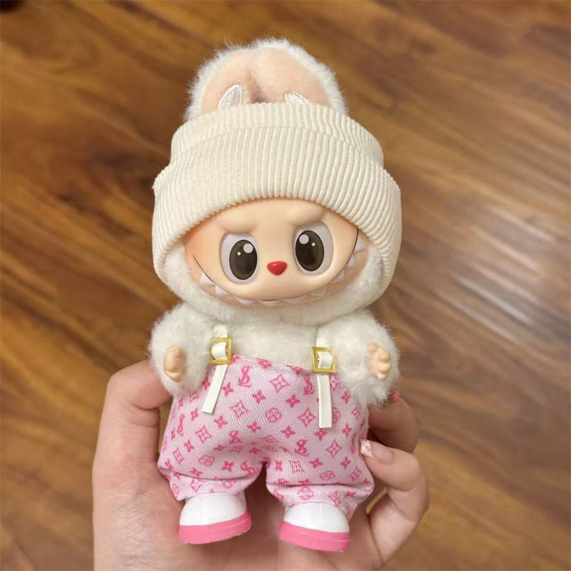 (Only-Clothes) Labubu Pendant Doll Can Wear Doll Clothes Suit 1cm Automobiles Curtain Cloth Second Generation Can Wear Doll Clothes for Clothes