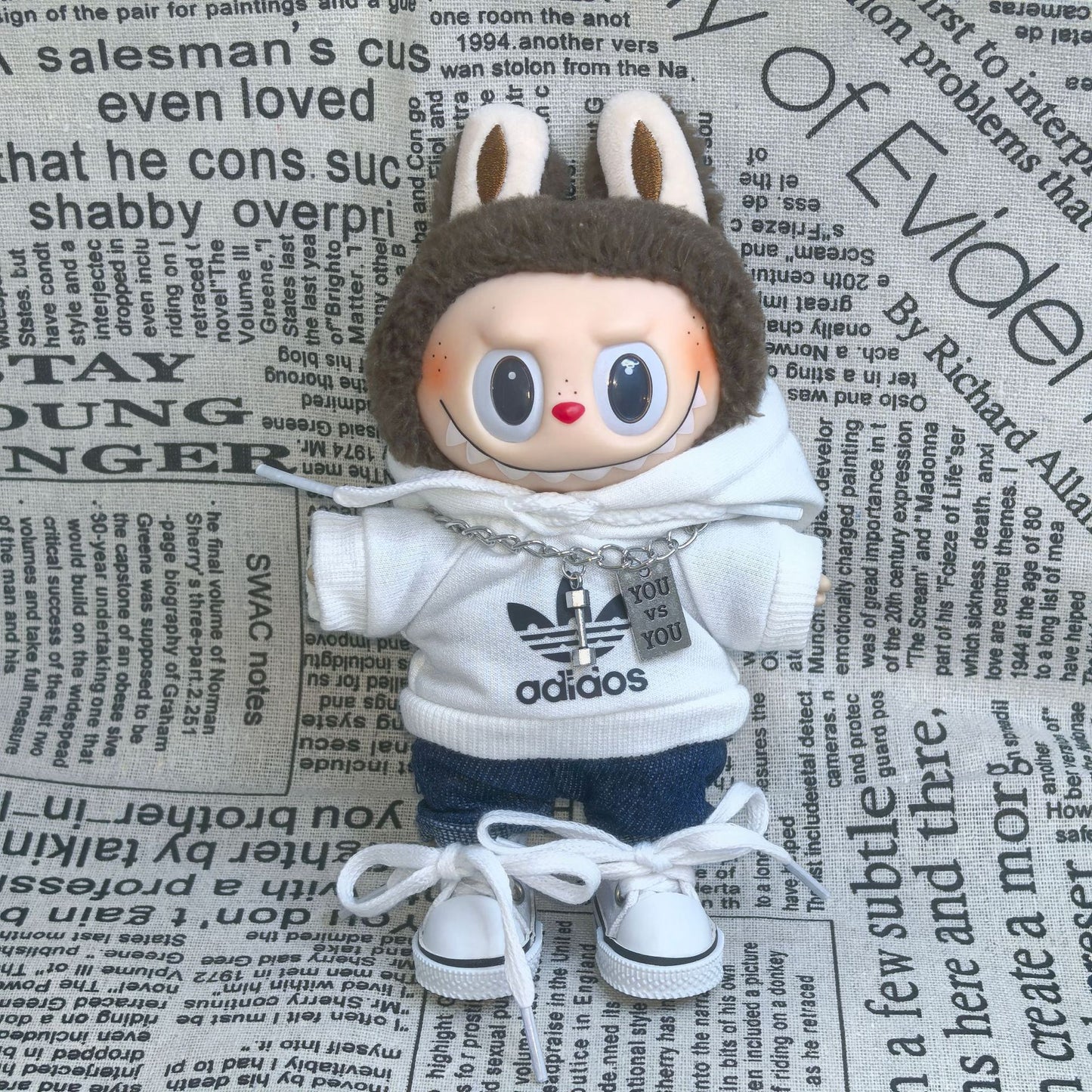 (only-clothes) Only Clothes] Second Generation Pendant Labubu Sitting Party Series Doll Clothes Hooded Sweatshirt LABUBU Clothes