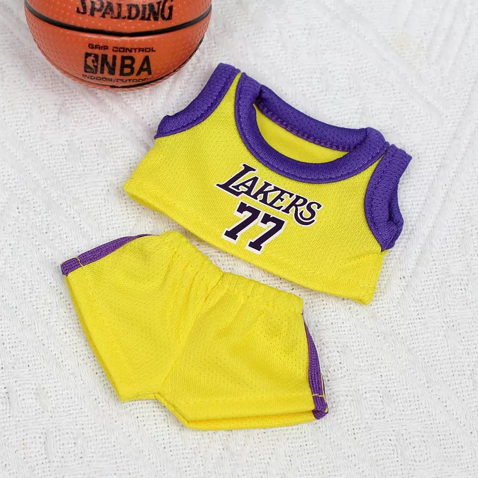 (Only-Clothes) Clothes Only] 17cm Automobiles Curtain Cloth Labubu Doll Clothes Cotton Doll Clothes Basketball Wear Little Doll Doll Clothes Replacement