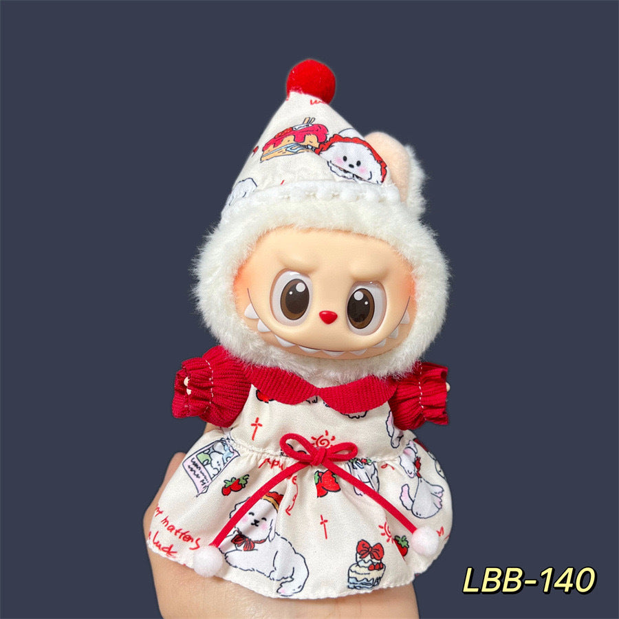 (only-clothes) Only Selling Clothes] First and Second Generation Keychain Labubu Clothes Pendant Labubu Doll Clothes Sunshine Little Craftsman Strap
