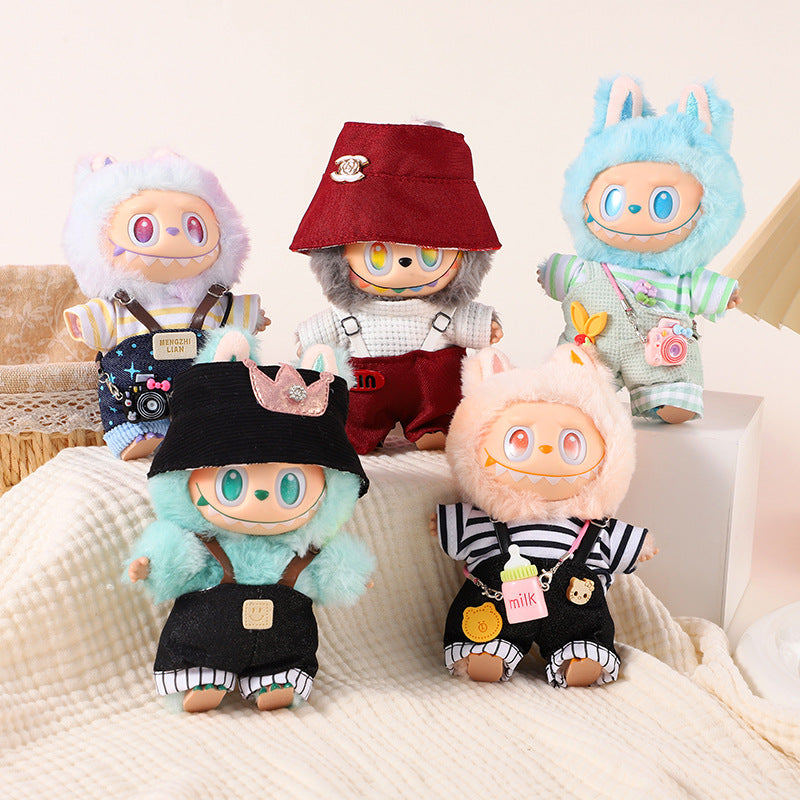 (only-clothes) Labubu Doll Clothes Labubu 17cm Doll Dress-Up Outfits First Second Third Generation Set Cute Doll Toy Clothes