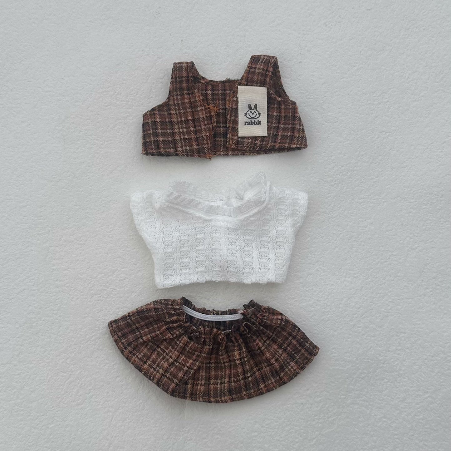 Clothes Only Suitable for 17cm Labubu Vinyl Doll Plush Toys and Other Wearable Outfit Changeable Toys 