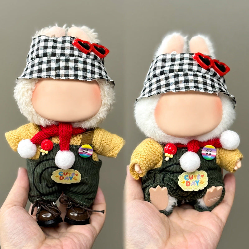 (Only-Clothes) Clothes Only Suitable for Generation Second Generation and Third Generation Pull Clothes 17cm Blind Box Pendant Trendy Vinyl Doll Cloth Ragdoll