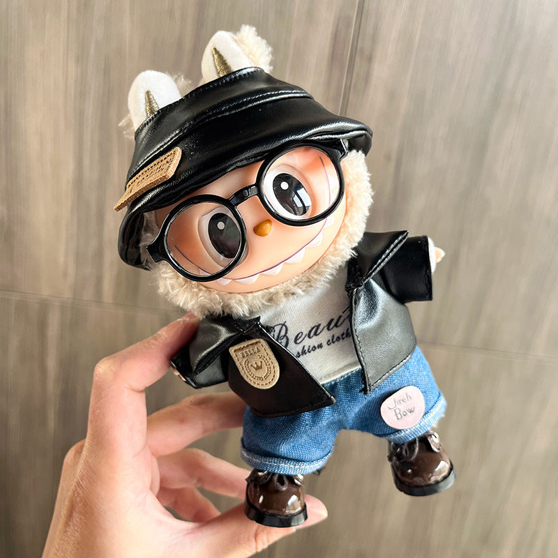 (only-clothes) Clothes Only Suitable for 17cm Labubu Doll Clothes First and Second Generation Labubu Blind Box Pendant Clothes Dress-Up Set