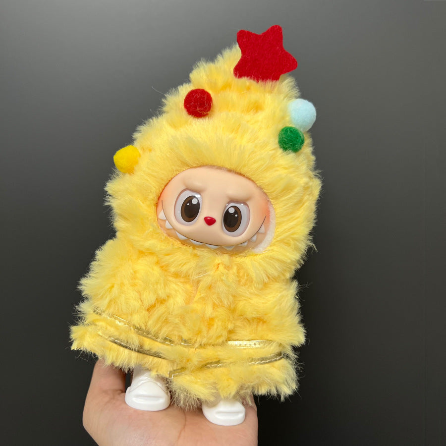 (only-clothes) Only Clothes Suitable for Labubu Doll Clothes First Second Third Generation Labubu Pendant Doll Wearable Christmas Doll Clothes Set