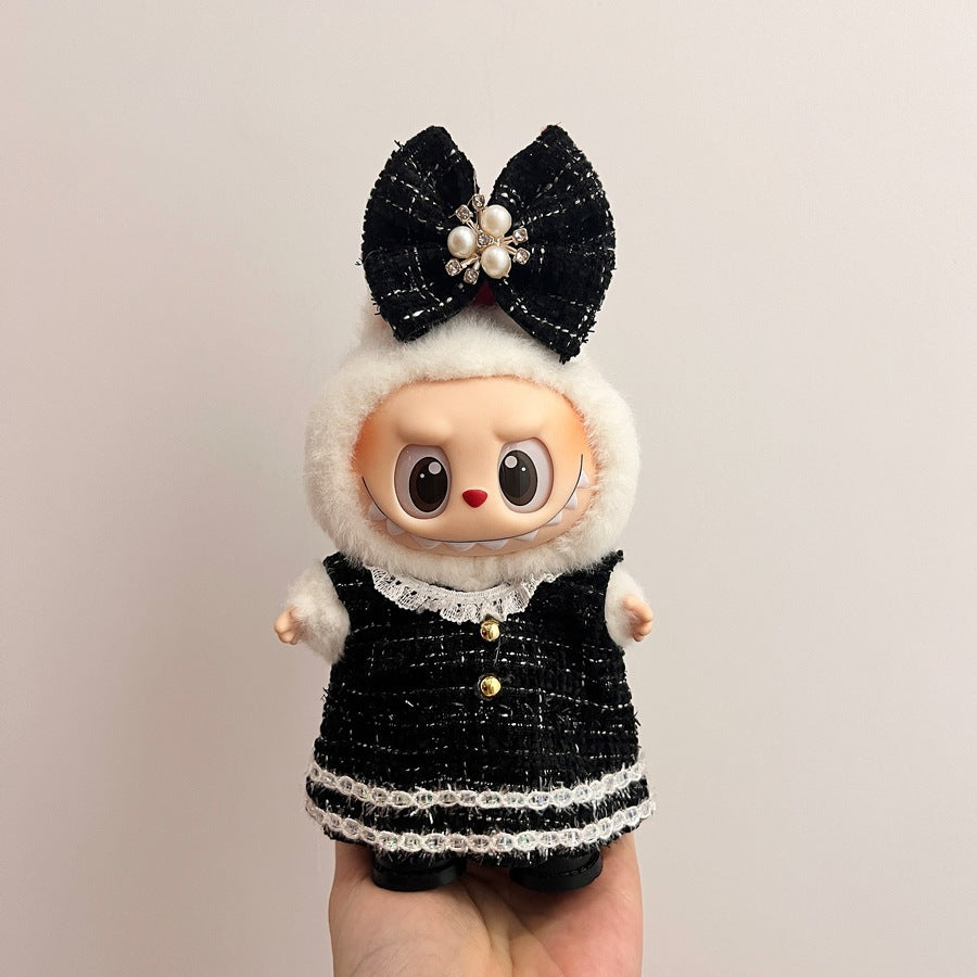 (only-clothes) Suitable for Labubu Doll Clothes First Second Third Generation 17cm Pendant Plush Toy Clothes Set