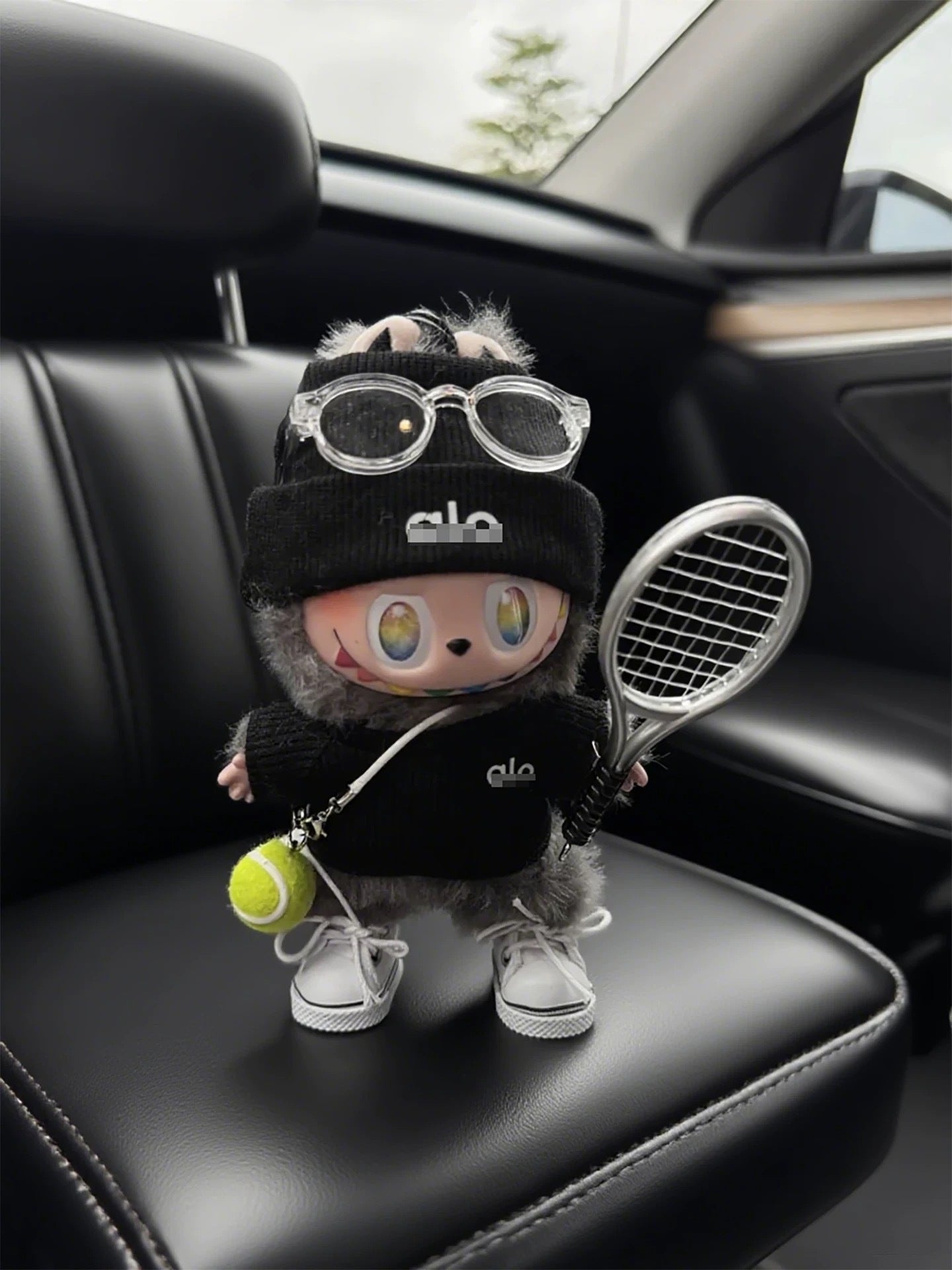 (only-clothes) In Stock Alo Knitted Labubu Tennis Baby Clothes Sports Set First Second Third Generation Sitting Party Labubu Clothes