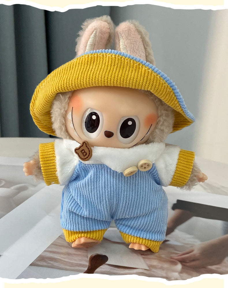 Labubu Doll Clothes Labubu Clothes 17cm First Second Third Generation Plush Vinyl Doll Dress Up Outfit Set 