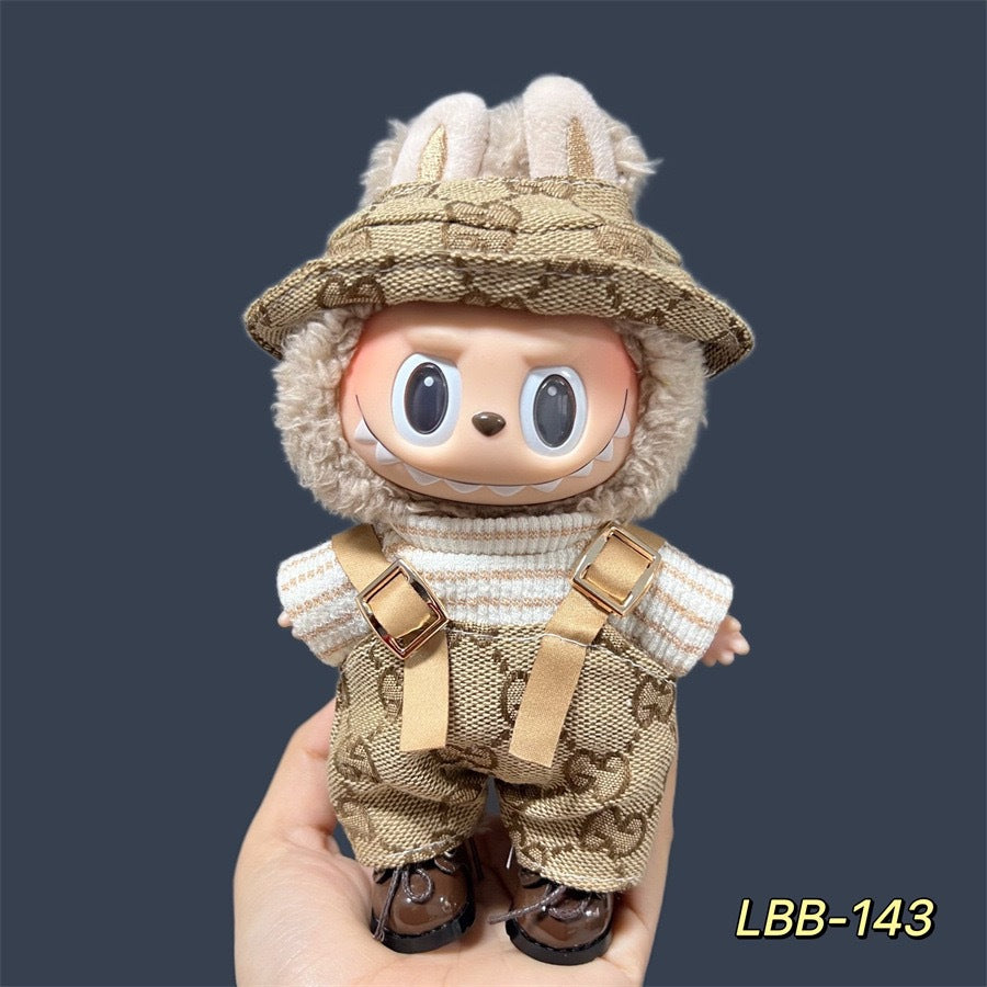 (only-clothes) Only Selling Clothes] First and Second Generation Keychain Labubu Clothes Pendant Labubu Doll Clothes Sunshine Little Craftsman Strap