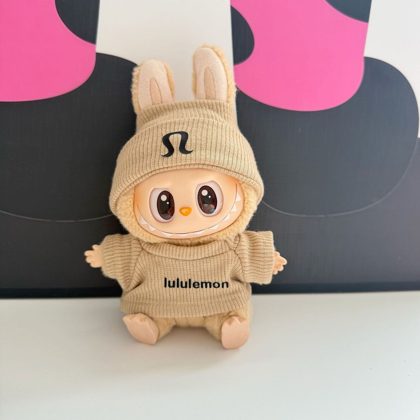 (only-clothes) New Labubu Plush Doll Trendy Brand Crow Heart Set Baby Clothes Replacement Ribbed Shirt Hot-Selling Big Brand Set Cute Baby Clothes