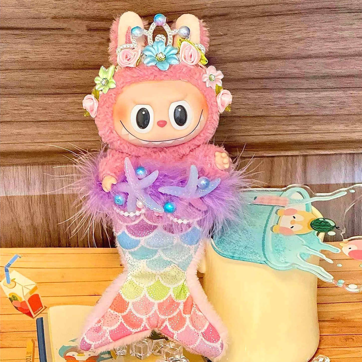 (only-clothes) Suitable for Labubu Sitting Party Baby Clothes First Second Third Generation Labubu Clothing Set Accessories and Peripheral