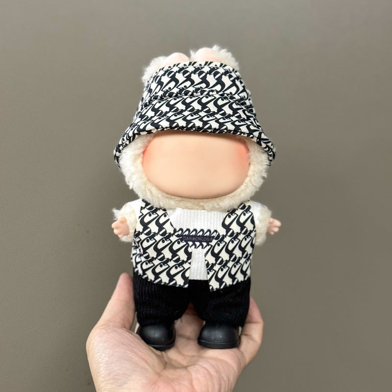 (Only-Clothes) Clothes Only Suitable for Generation Second Generation and Third Generation Pull Clothes 17cm Blind Box Pendant Trendy Vinyl Doll Cloth Ragdoll