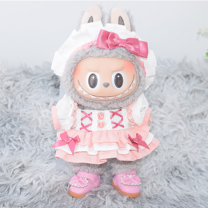 (only-clothes) Labubu Doll Shoes Collection 17CM Keychain Blind Box Labubu Replacement Shoes Doll Dress-Up Toy Shoes