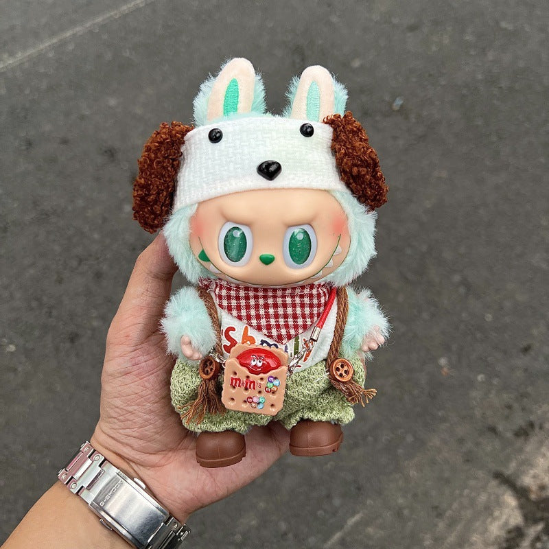(only-clothes)[Labubu Doll Clothes] First, Second, and Third Generation Labubu Keychain Dress-Up Set Fashion Trend Doll Dress-Up
