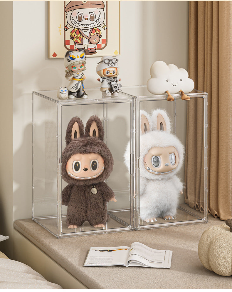 Labubu Chief Acrylic Display Box Labubu Dust Cover Figurine Box Storage Box Grand Angel Zimomo 
