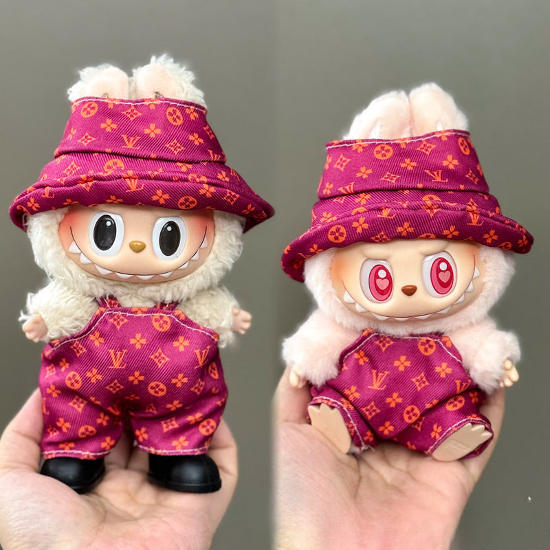 (only-clothes) Suitable for Labubu Doll Clothes 123 Generation Labubu Clothes 17cm Pendant Plush Doll Outfit Dress