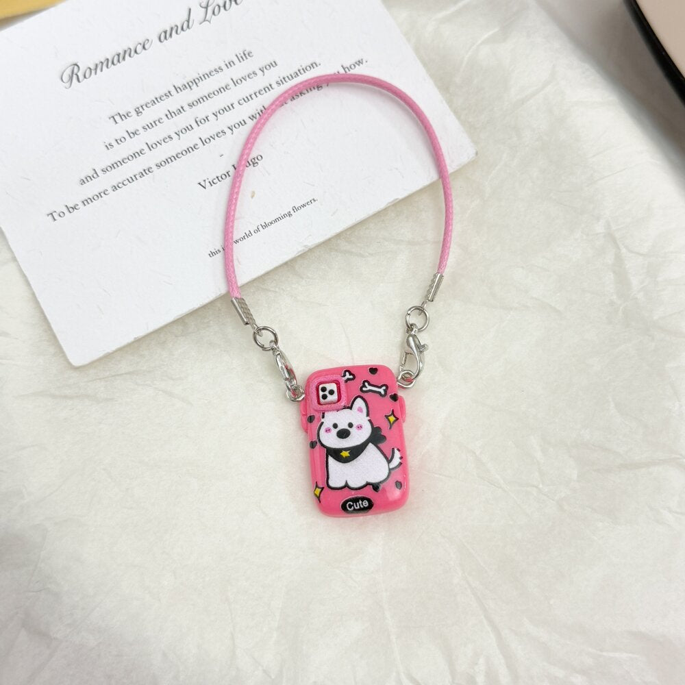 (only-clothes) Dollhouse Mini Cartoon Model Small Camera Bowknot Neck Hanging Accessory Doll Hanging Decoration Accessory