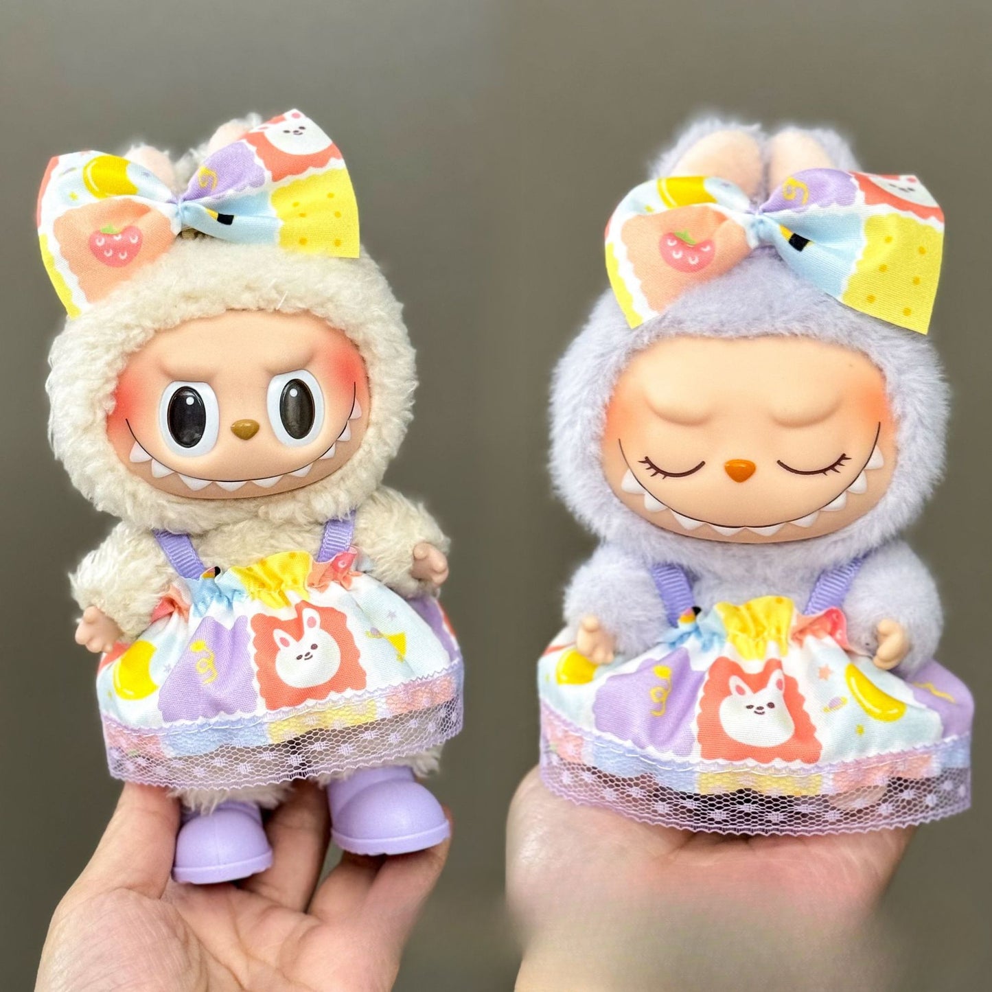 (only-clothes) Suitable for Labubu Doll Clothes 123 Generation Labubu Clothes 17cm Pendant Plush Doll Outfit Dress