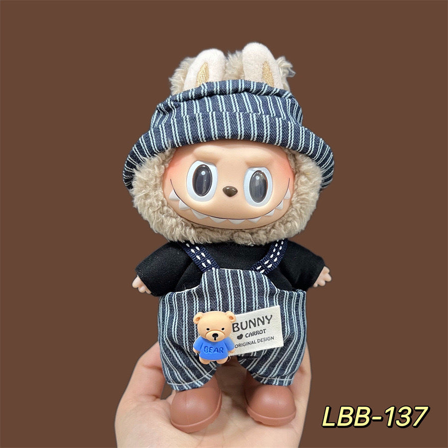 (only-clothes) Only Selling Clothes] First and Second Generation Keychain Labubu Clothes Pendant Labubu Doll Clothes Sunshine Little Craftsman Strap