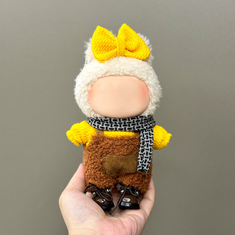 (Only-Clothes) Clothes Only Suitable for Generation Second Generation and Third Generation Pull Clothes 17cm Blind Box Pendant Trendy Vinyl Doll Cloth Ragdoll