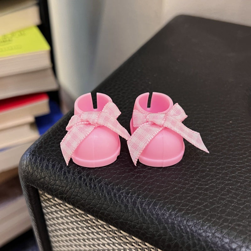 (only-clothes)[Only Boots] Labubu Vinyl Doll Accessories Labubu Dress-Up Party Bowknot Boots