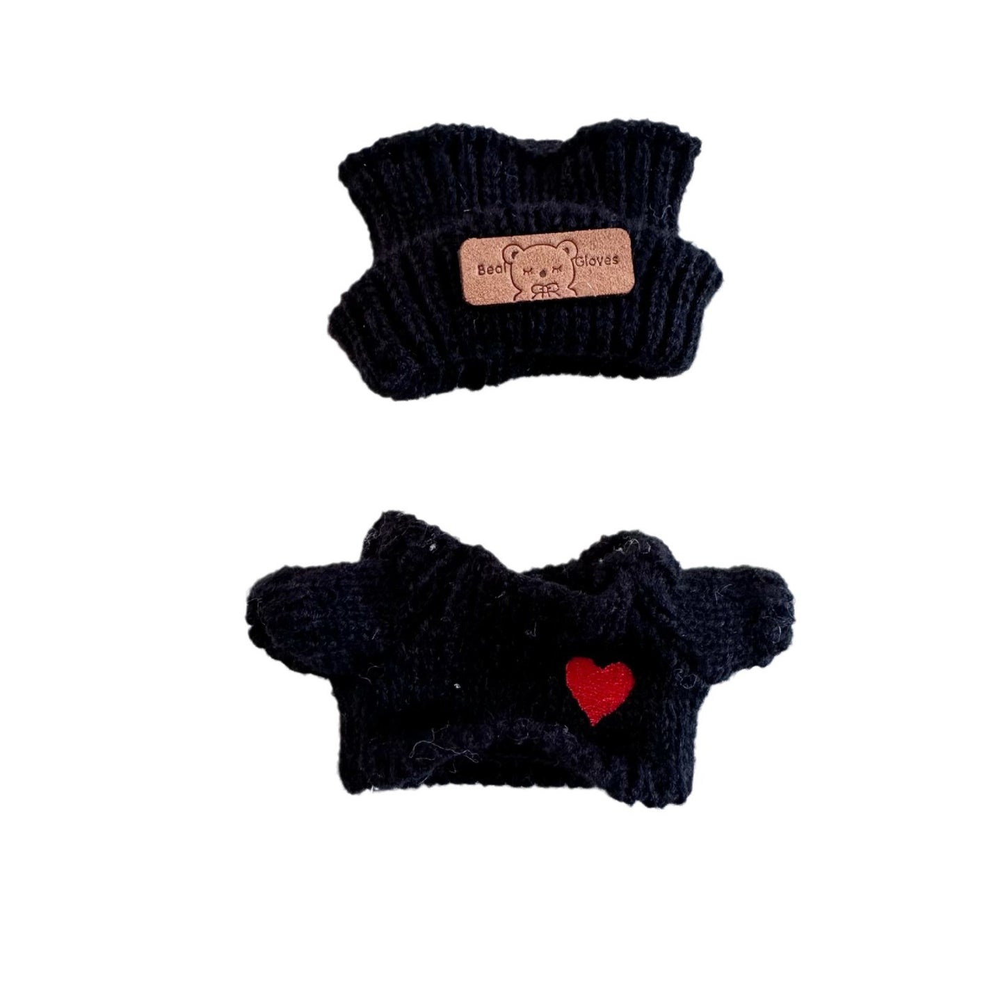 (only-clothes) Only Clothes] First and Second Generation Labubu Plush Doll Clothes Accessories LALBUBU Bear Logo Hat Heart Sweater Set