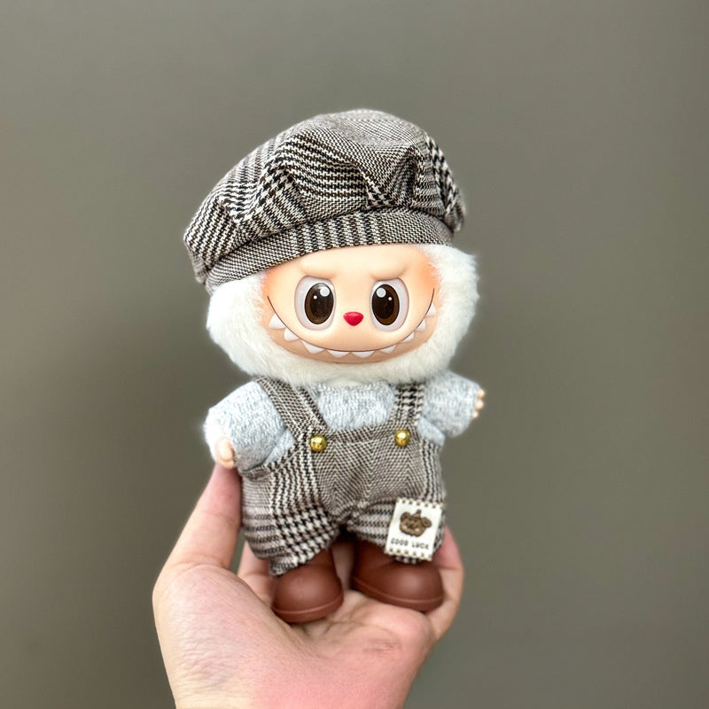 (only-clothes) Suitable for Labubu Doll Clothes First Second Third Generation Labubu Clothes 17cm Vinyl Pendant Doll Set