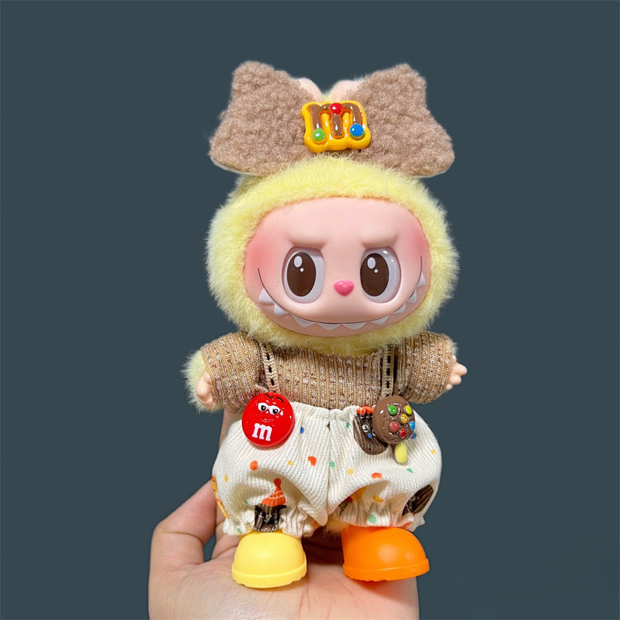 (only-clothes) Only Selling Clothes] First and Second Generation Keychain Labubu Clothes Pendant Labubu Doll Clothes Sunshine Little Craftsman Strap