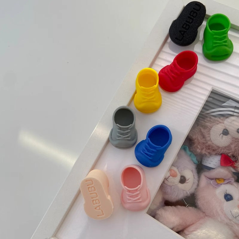 Labubu Accessories Wearable Rubber Shoes Open Mouth Smiling Sneakers Suitable for Labubu Dolls Shoes First Second Third Generation 17cm Trendy