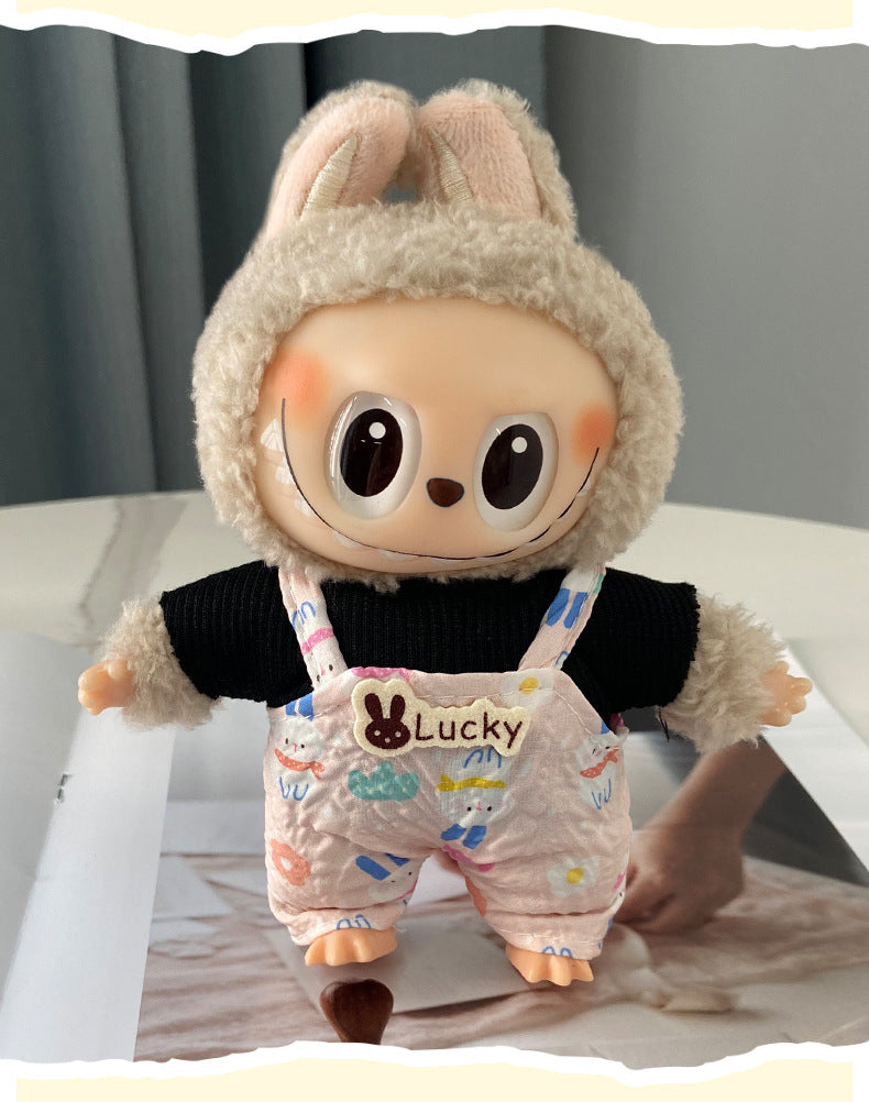 Labubu Doll Clothes Labubu Clothes 17cm First Second Third Generation Plush Vinyl Doll Dress Up Outfit Set 