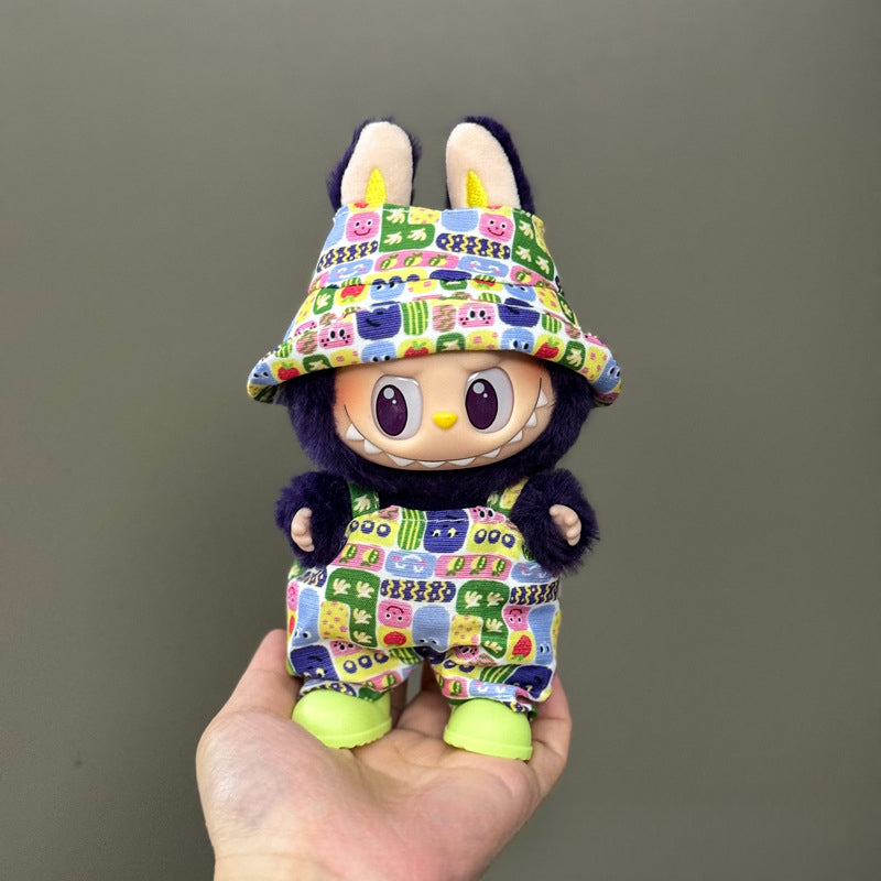 (only-clothes) Suitable for Labubu Doll Clothes 123 Generation Labubu Clothes 17cm Pendant Plush Doll Outfit Dress
