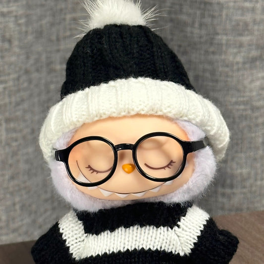 (only-clothes) Manufacturer Supply 6.5CM Glasses Self-Deprecating Bear Glasses Labubu Glasses Cotton Doll Glasses