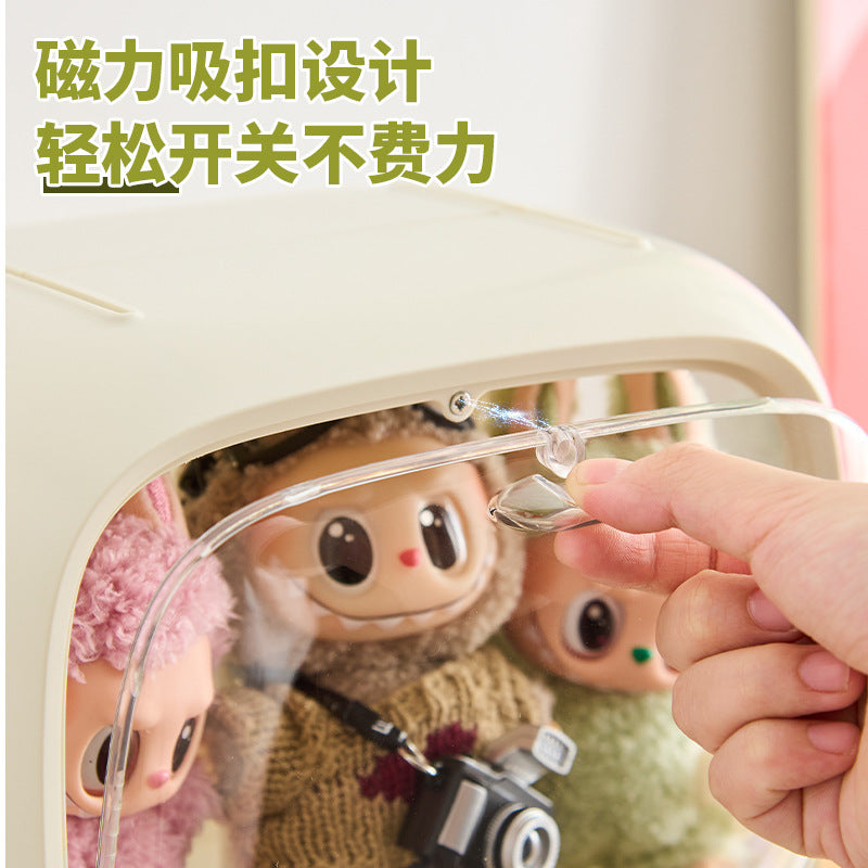 Space Capsule Labubu Blind Box Storage Box Transparent Bubble Mart White Box Display Figurine Display Stand 