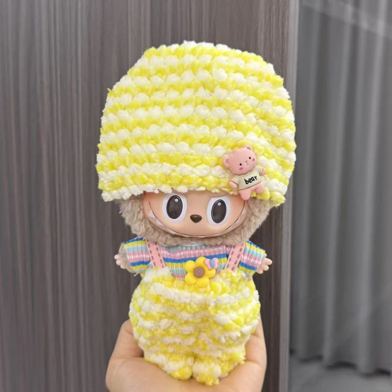 (only-clothes) Labubu Doll Clothes Labubu 17cm Pendant First and Second Generation Vinyl Plush Doll Replacement Clothes Set Accessories