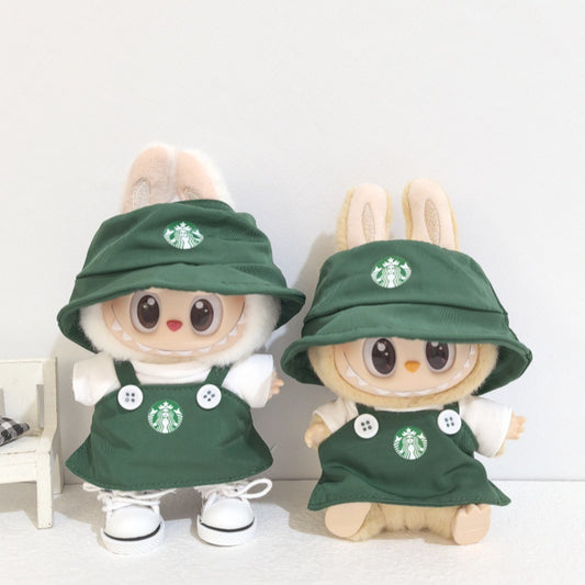 (Only-Clothes) Clothes Only] First, Second and Third Generation Blind Box Automobiles Curtain Cloth Clothes New Work Clothes Suit Labubu Doll Clothes