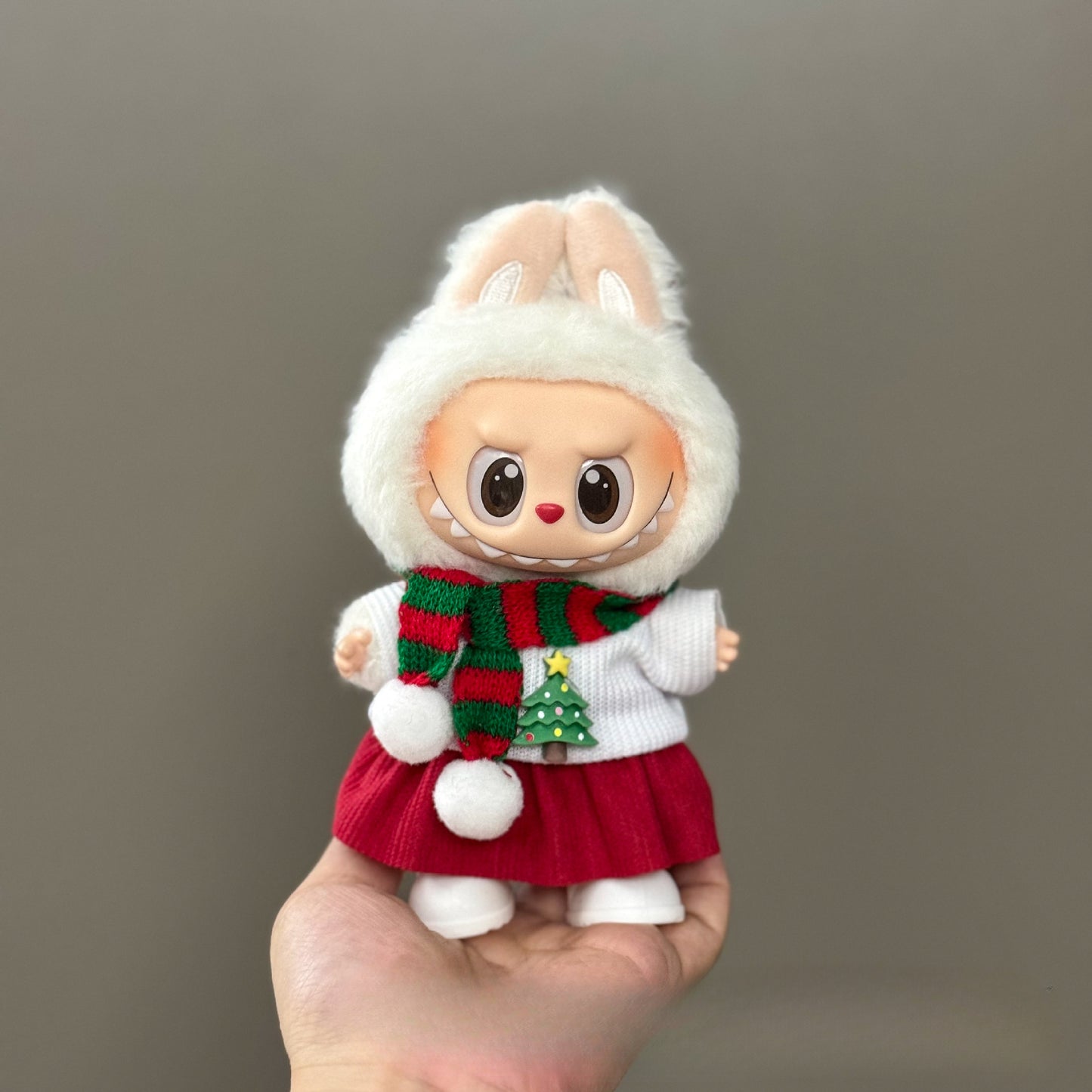 (only-clothes) Suitable for Labubu Doll Clothes First Second Third Generation Labubu Clothes 17cm Vinyl Pendant Doll Set