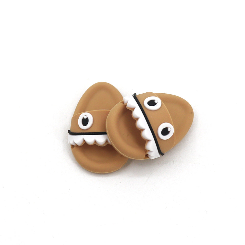 (only-clothes) Labubu Doll Shoes Labubu 17cm Doll Shoes Slippers Creative Nine-Tooth Slippers Doll Toy Shoes Accessories