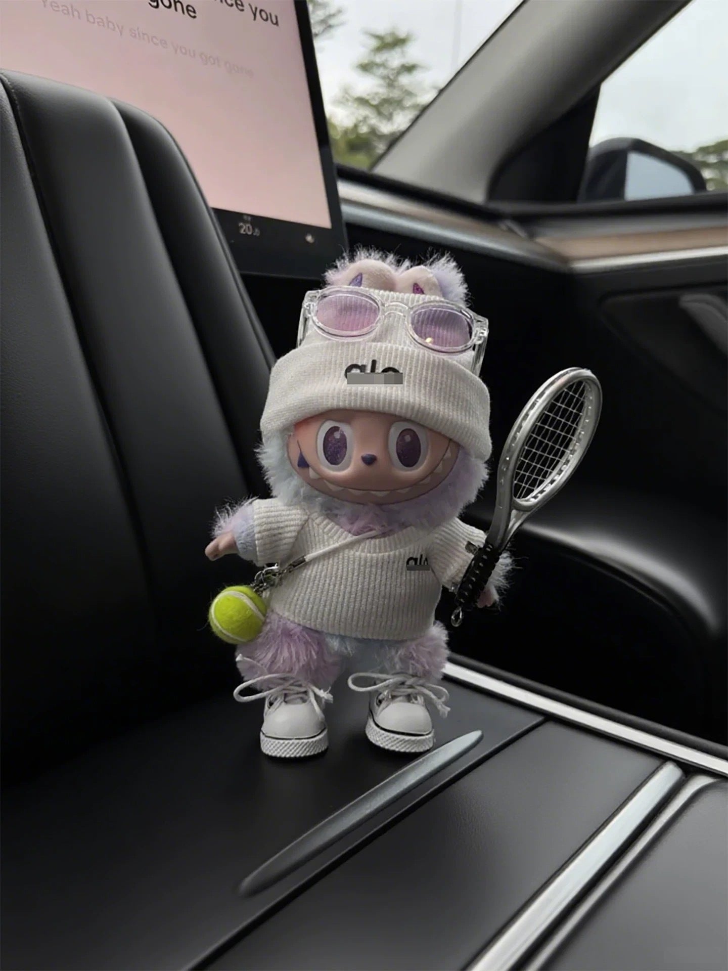 (only-clothes) In Stock Alo Knitted Labubu Tennis Baby Clothes Sports Set First Second Third Generation Sitting Party Labubu Clothes