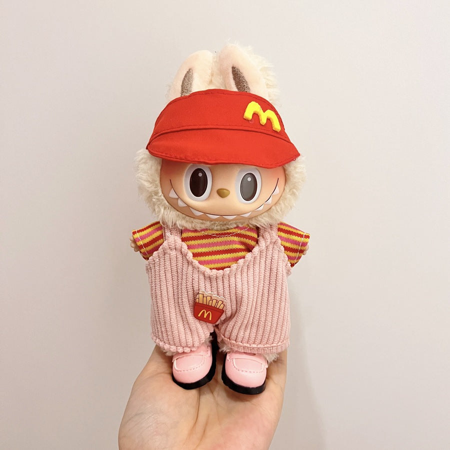 (only-clothes) Suitable for Labubu Doll Clothes First Second Third Generation 17cm Pendant Plush Toy Clothes Set