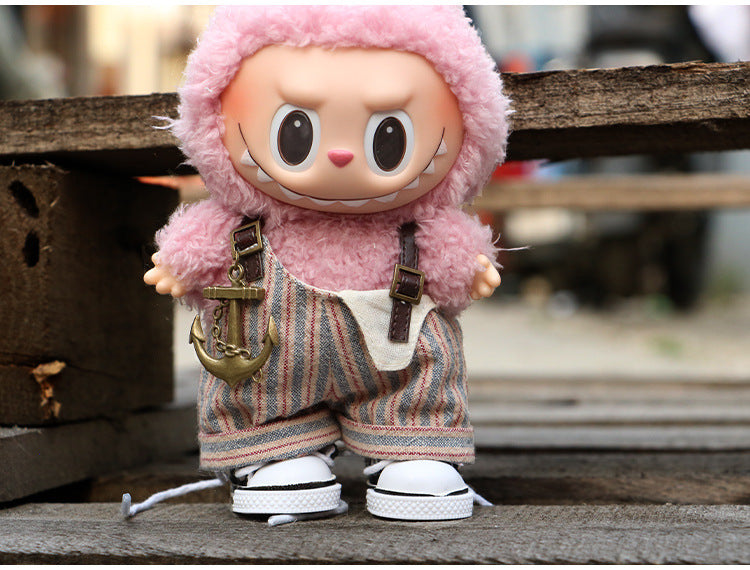 In Stock 17cm Labubu Overalls Labubu Doll Clothes Replacement 10cm Doll Clothes Wholesale