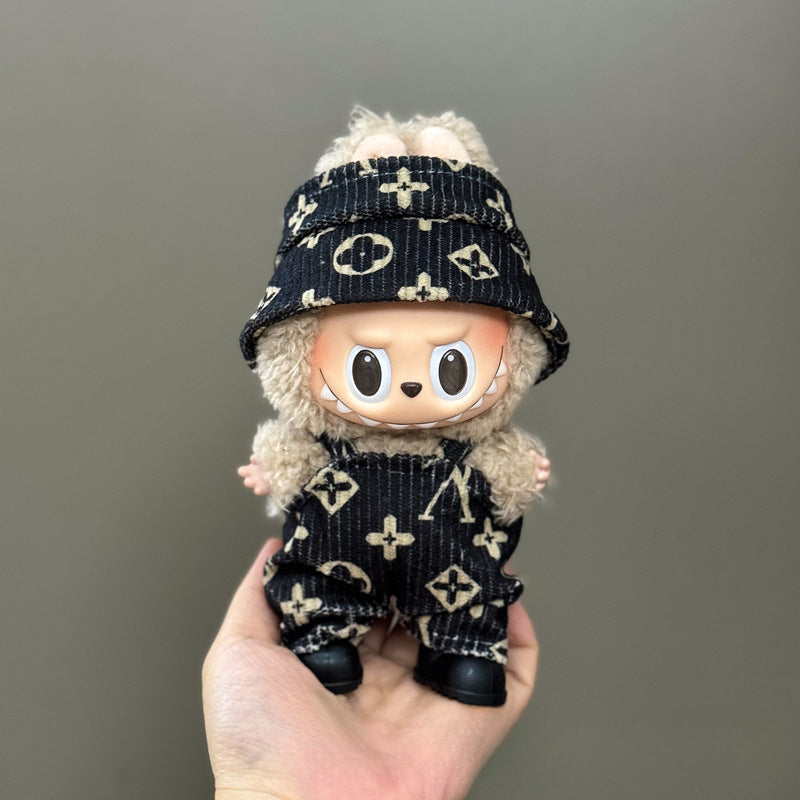(only-clothes) Suitable for Labubu Doll Clothes 123 Generation Labubu Clothes 17cm Pendant Plush Doll Outfit Dress