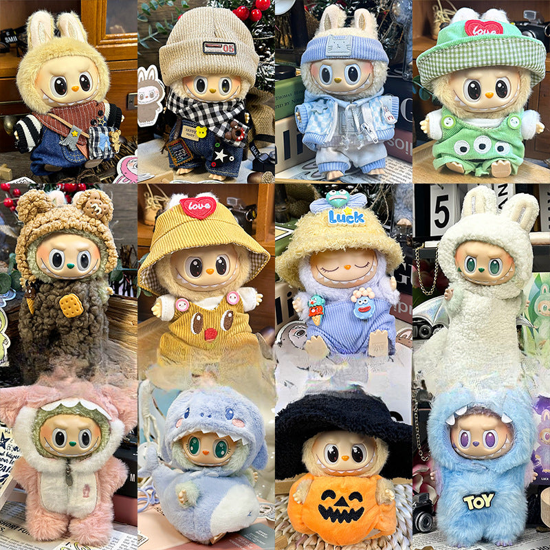 (only-clothes)Only applicable to clothing labubu Sitting Party Baby Clothes First, Second, and Third Generation Blind Box Labubu Baby Clothes Plush