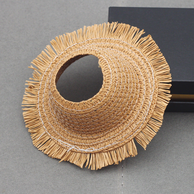 (only-clothes) Pendant Labubu Doll Dress Accessories First Second Third Generation Blind Box Labubu Doll Open Top Knitted Straw Hat