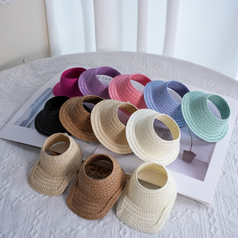 (only-clothes) Labubu Open Top Straw Hat Woven Hat Party Costume Accessories Pastoral Style Labubu Baby Clothes Decoration Accessories
