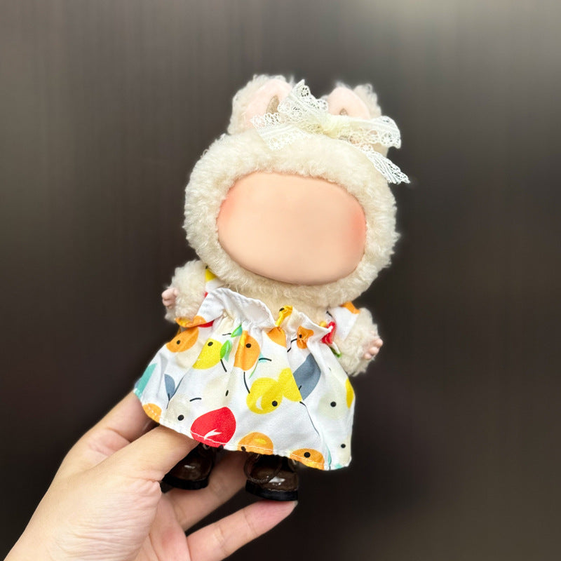 (Only-Clothes) Clothes Only Suitable for Generation Second Generation and Third Generation Pull Clothes 17cm Blind Box Pendant Trendy Vinyl Doll Cloth Ragdoll